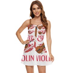 Violin T- Shirt Cool Girls Play Violin T- Shirt Ruffle Edge Bra Cup Chiffon Mini Dress by maxcute