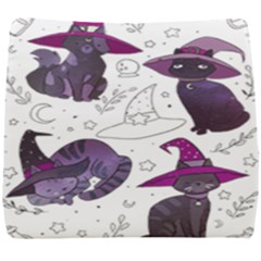 Witch Cat T- Shirt Cute Fantasy Space Witch Cats T- Shirt Seat Cushion by maxcute