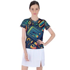 Abstract Pattern Background Women s Sports Top by Ravend