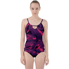 Abstract Pattern Texture Art Cut Out Top Tankini Set by Ravend