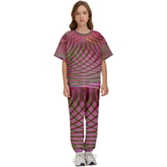 Illustration Pattern Abstract Colorful Shapes Kids  Tee And Pants Sports Set by Ravend