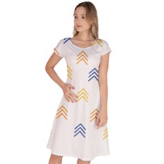 Abstract Arrow Pastel Pattern T- Shirt Abstract Arrow Pastel Pattern T- Shirt Classic Short Sleeve Dress by maxcute