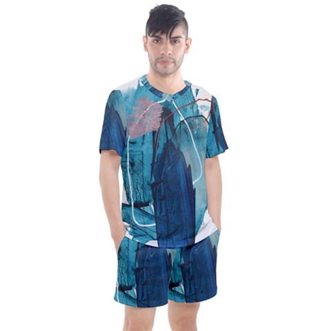 Abstract T- Shirt Abstract 31 Men s Mesh Tee And Shorts Set by maxcute