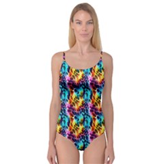 Rainbow Leopard 2 Camisole Leotard  by DinkovaArt