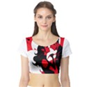 3 - Science Love And Art 2 - Science Love And Art Short Sleeve Crop Top View1