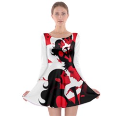 3 - Science Love And Art 2 - Science Love And Art Long Sleeve Skater Dress by LemonPear