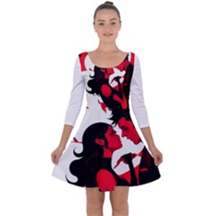 3 - Science Love And Art 2 - Science Love And Art Quarter Sleeve Skater Dress by LemonPear