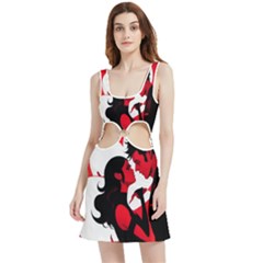 3 - Science Love And Art 2 - Science Love And Art Velour Cutout Dress by LemonPear