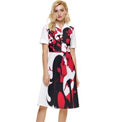 3 - Science Love And Art 2 - Science Love And Art Button Top Knee Length Dress by LemonPear