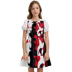 3 - Science Love And Art 2 - Science Love And Art Kids  Puff Sleeved Dress by LemonPear