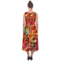 Design Art Pattern Midi Tie-Back Chiffon Dress View2