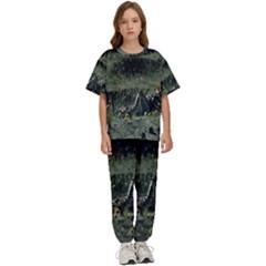 Astronaut Lying In Flowers Fantasy Kids  Tee And Pants Sports Set by artworkshop