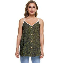 Green Grunge Background Casual Spaghetti Strap Chiffon Top by artworkshop