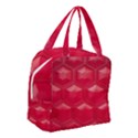 Red Textured Wall Boxy Hand Bag View3