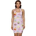 Cupcakes! Sleeveless Wide Square Neckline Ruched Bodycon Dress View1