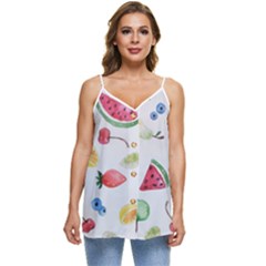 Fruit! Casual Spaghetti Strap Chiffon Top by fructosebat