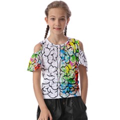 Brain-mind-psychology-idea-drawing Kids  Butterfly Cutout Tee by Jancukart