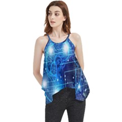 Artificial Intelligence Brain Think Art Flowy Camisole Tank Top by Jancukart