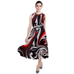 Modern Art Design Fantasy Surreal Round Neck Boho Dress by Ravend