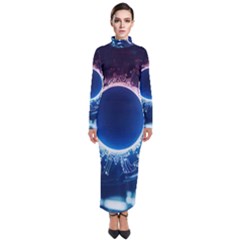 Artificial Intelligence Ai Turtleneck Maxi Dress by Ravend