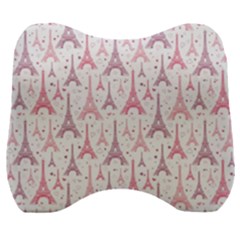 Eiffel Tower Pattern Wallpaper Velour Head Support Cushion by Ravend