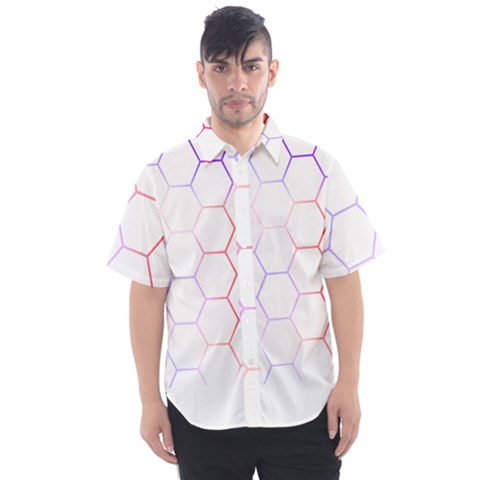 Abstract T- Shirt Honeycomb Pattern 7 Men s Short Sleeve Shirt by maxcute