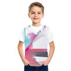 Abstract T- Shirt Pink Bright Abstract Geometry Minimalism T- Shirt Kids  Basketball Tank Top by maxcute