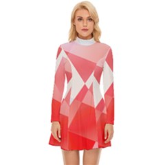 Abstract T- Shirt Pink Chess Player Abstract Colorful Texture T- Shirt Long Sleeve Velour Longline Dress by maxcute