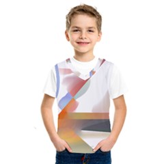 Abstract T- Shirt Pink Colorful Abstract Minimalism T- Shirt Kids  Basketball Tank Top by maxcute