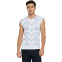 Bat Pattern T- Shirt Bats And Bows Blue Pink T- Shirt Men s Raglan Cap Sleeve Tee View1