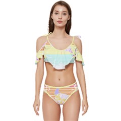 Bird Lover T- Shirtbird T- Shirt (16) Ruffle Edge Tie Up Bikini Set	 by maxcute