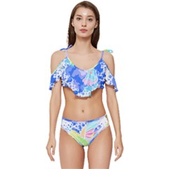 Bird Lover T- Shirtbird T- Shirt (3) Ruffle Edge Tie Up Bikini Set	 by maxcute