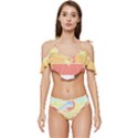 Bird Lover T- Shirtbird T- Shirt (30) Ruffle Edge Tie Up Bikini Set	 View1