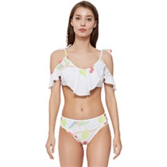 Bird Lover T- Shirtbird T- Shirt (35) Ruffle Edge Tie Up Bikini Set	 by maxcute