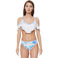 Bird T- Shirt Bird T- Shirt Ruffle Edge Tie Up Bikini Set	 by maxcute