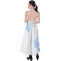 Blue Flowers T- Shirtblue And Pink Flowers Floral Art T- Shirt Tie Back Maxi Dress View2