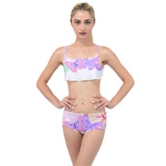 Butterflies T- Shirt Kaleidoscope Of Butterflies T- Shirt Layered Top Bikini Set by maxcute