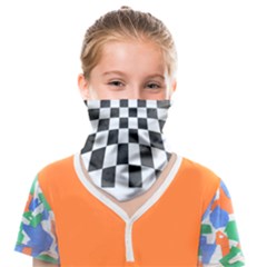 Checkerboard T- Shirt Watercolor Psychedelic Checkerboard T- Shirt Face Covering Bandana (kids) by maxcute