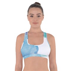 Colourful Pattern T- Shirt Colourful Watercolor Rainbow Bubbles T- Shirt Cross Back Sports Bra by maxcute