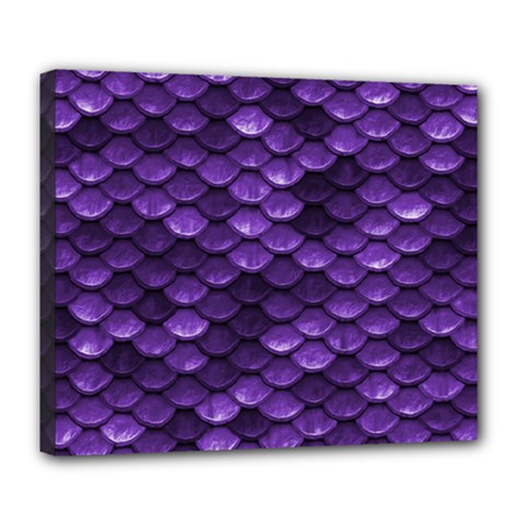 Purple Scales! Deluxe Canvas 24  X 20  (stretched) by fructosebat