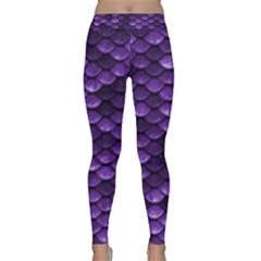 Purple Scales! Classic Yoga Leggings by fructosebat