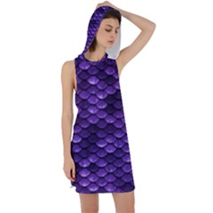 Purple Scales! Racer Back Hoodie Dress by fructosebat