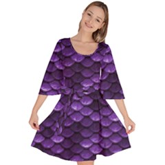 Purple Scales! Velour Kimono Dress by fructosebat