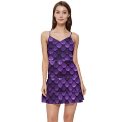 Purple Scales! Short Frill Dress by fructosebat