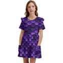 Purple Scales! Kids  Frilly Sleeves Pocket Dress View1