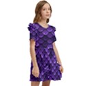 Purple Scales! Kids  Frilly Sleeves Pocket Dress View2