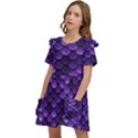 Purple Scales! Kids  Frilly Sleeves Pocket Dress View3