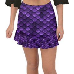 Purple Scales! Fishtail Mini Chiffon Skirt by fructosebat