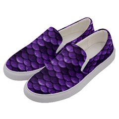 Purple Scales! Men s Canvas Slip Ons by fructosebat