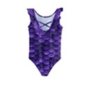 Purple Scales! Kids  Frill Swimsuit View2